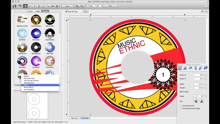 Cd dvd label making software for mac